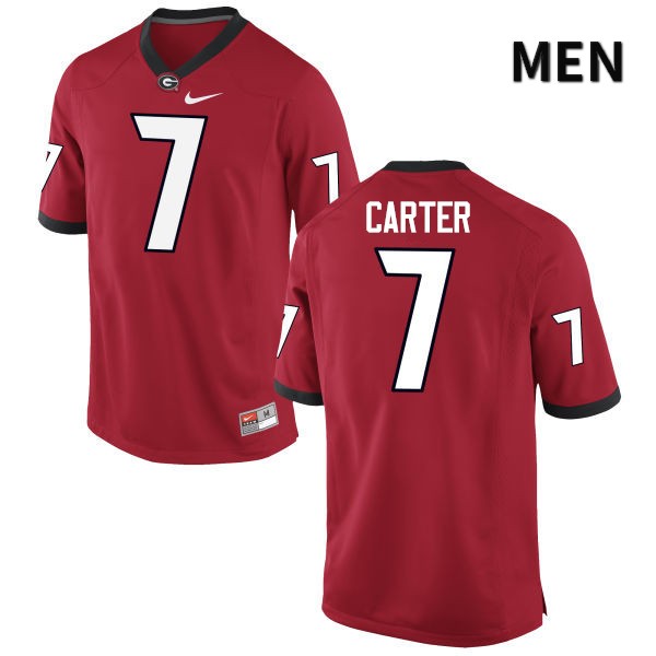 Georgia Bulldogs Men's Lorenzo Carter #7 Red Stitched College UGA Football Jersey 23PK012LL